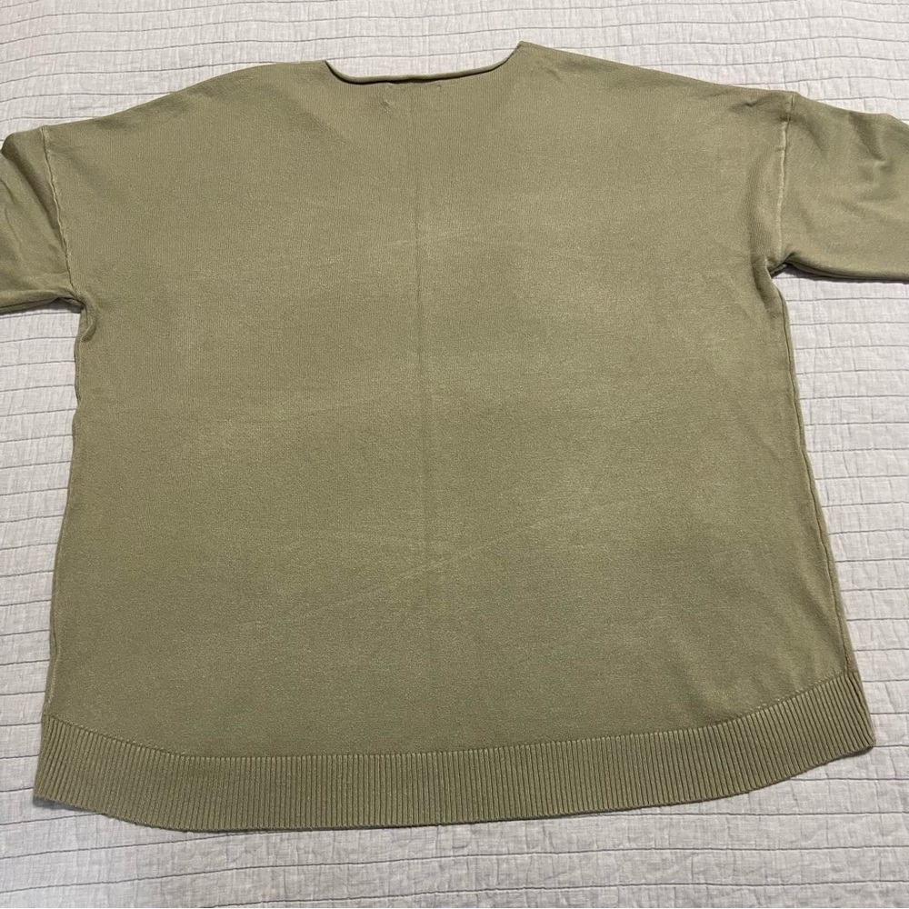 Zenana Women's Front Seam Sweater Light Green XL Style TW-21018C5 - Picture 8 of 8